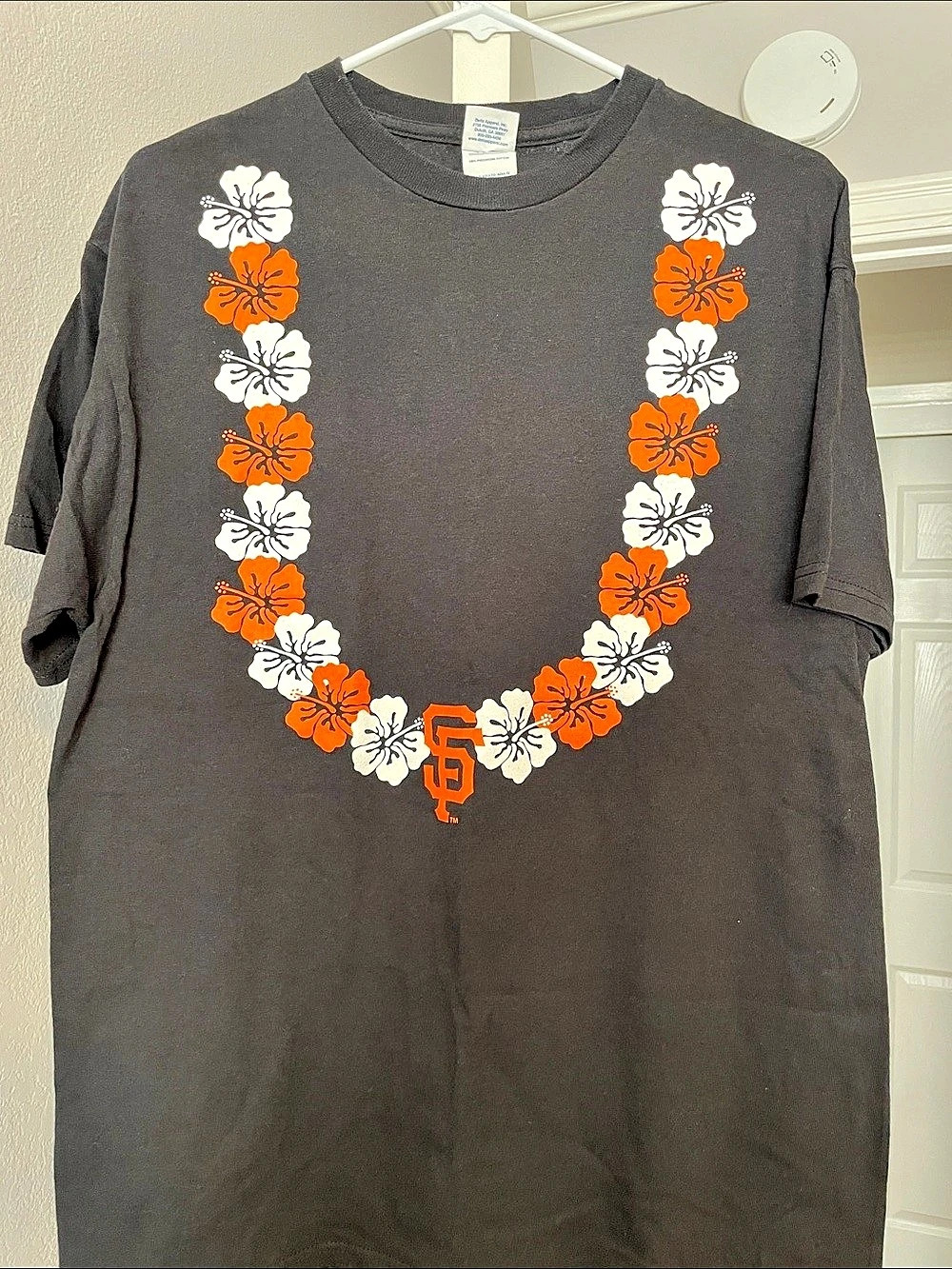 San Francisco Giants Floral Graphic Tee Gray & Orange Large